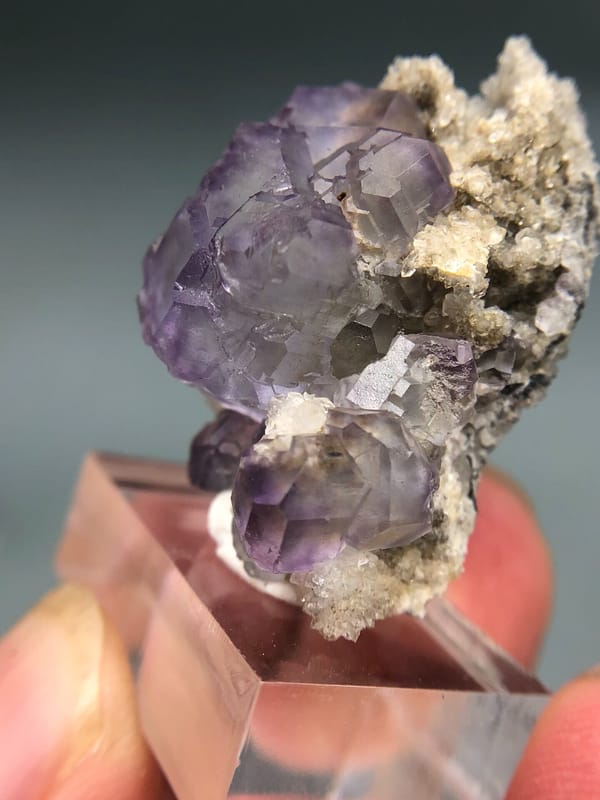 Fluorite from Fujian, China, individual mineral specimen view 6
