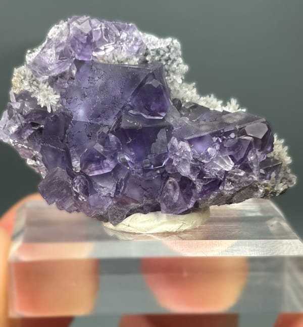 Fluorite from Fujian, China, individual mineral specimen view 1