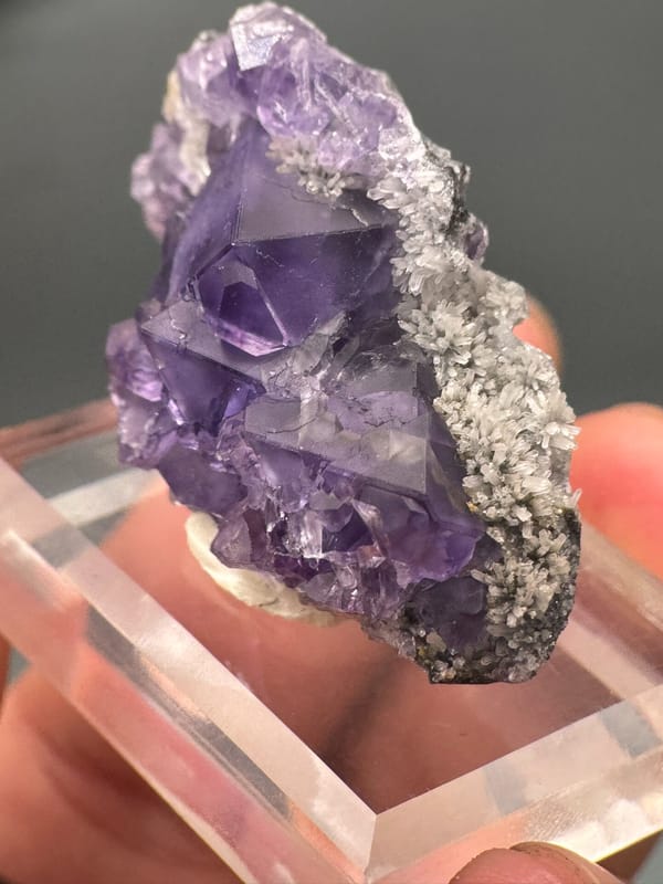 Fluorite from Fujian, China, individual mineral specimen view 3