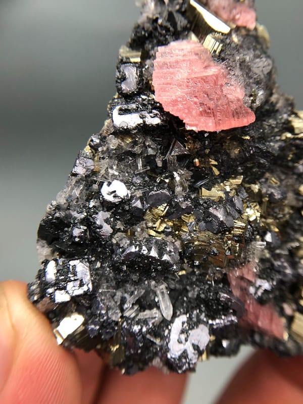 Rhodochrosite from Wuzhou, Guangxi, China, individual mineral specimen view 3