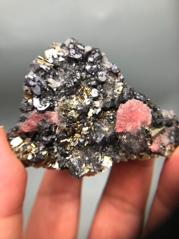 Rhodochrosite from Wuzhou, Guangxi, China, individual mineral specimen view 4