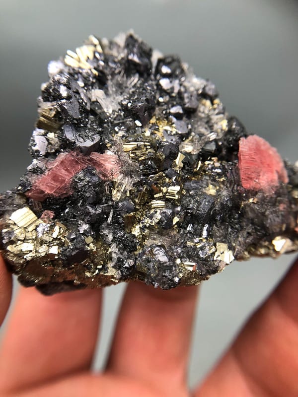 Rhodochrosite from Wuzhou, Guangxi, China, individual mineral specimen view 6