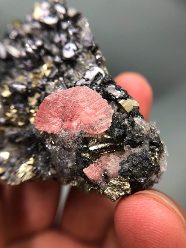 Rhodochrosite from Wuzhou, Guangxi, China, individual mineral specimen view 7