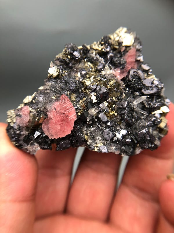 Rhodochrosite from Wuzhou, Guangxi, China, individual mineral specimen view 8