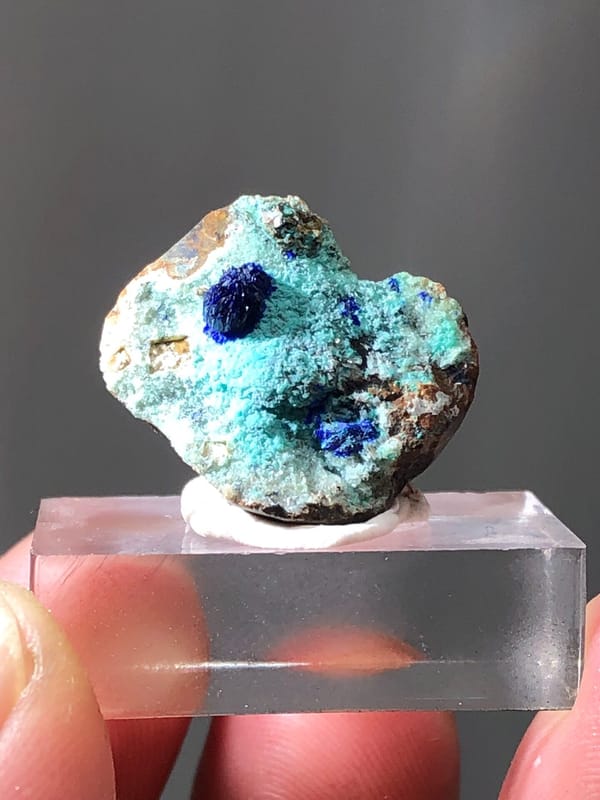 Azurite from Yunnan, China, individual mineral specimen view 1