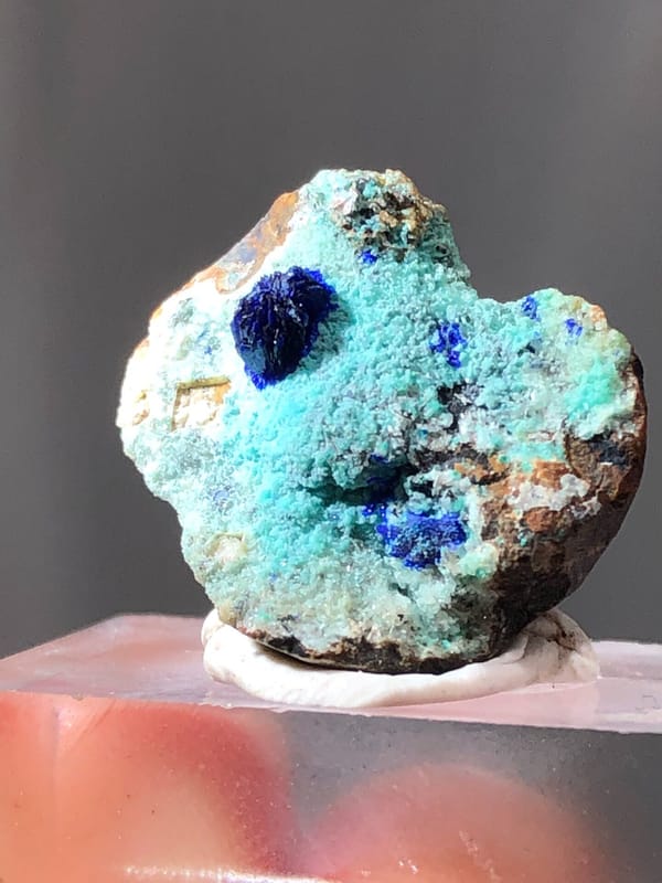 Azurite from Yunnan, China, individual mineral specimen view 2