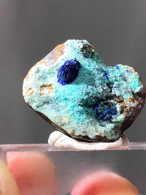 Azurite from Yunnan, China, individual mineral specimen view 3