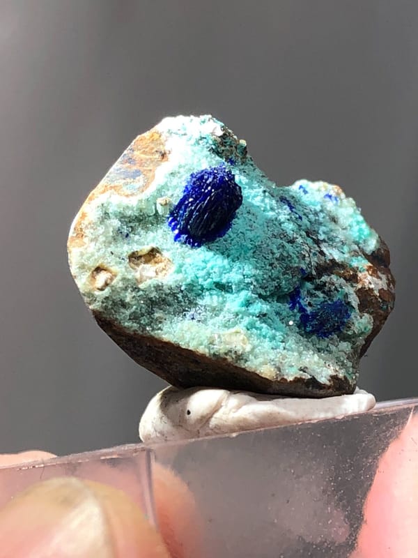 Azurite from Yunnan, China, individual mineral specimen view 4