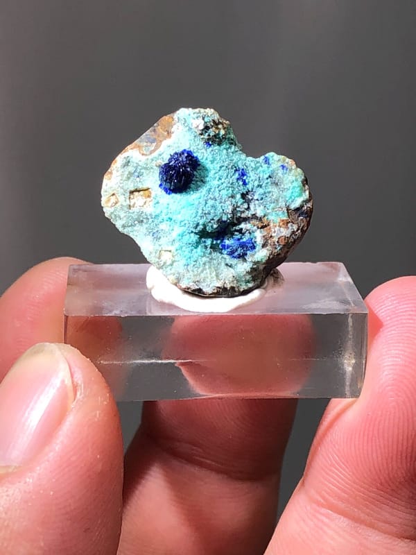 Azurite from Yunnan, China, individual mineral specimen view 7