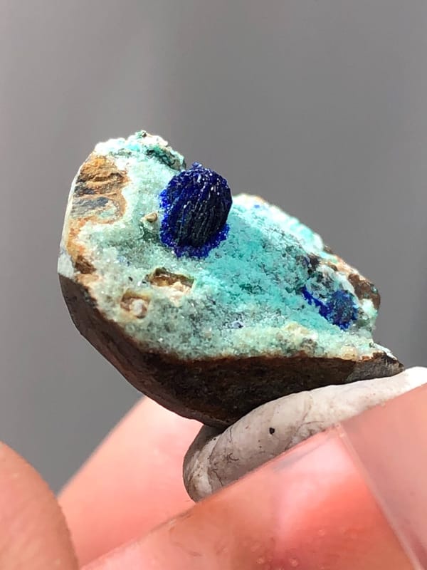 Azurite from Yunnan, China, individual mineral specimen view 8