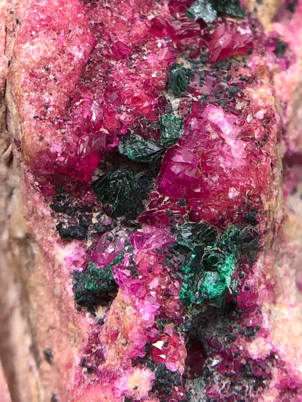 Cobaltoan calcite from DR Congo, individual mineral specimen view 2