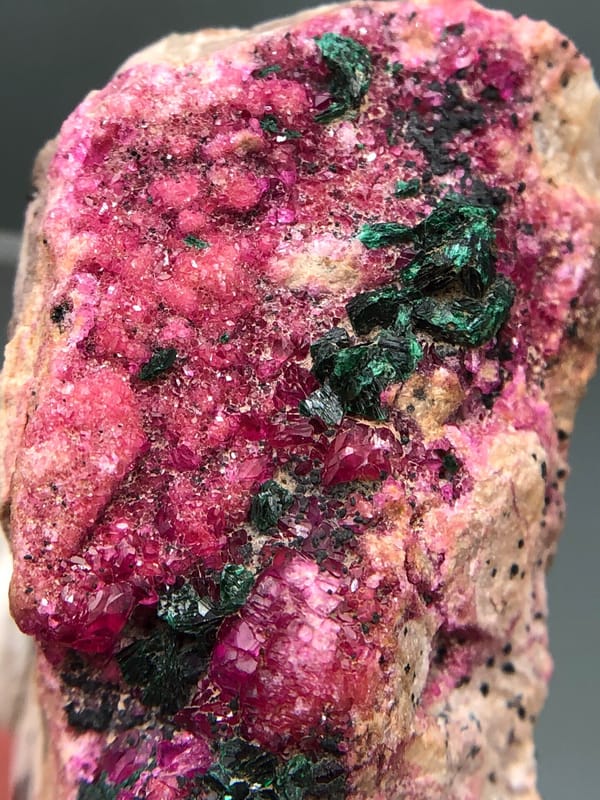 Cobaltoan calcite from DR Congo, individual mineral specimen view 6