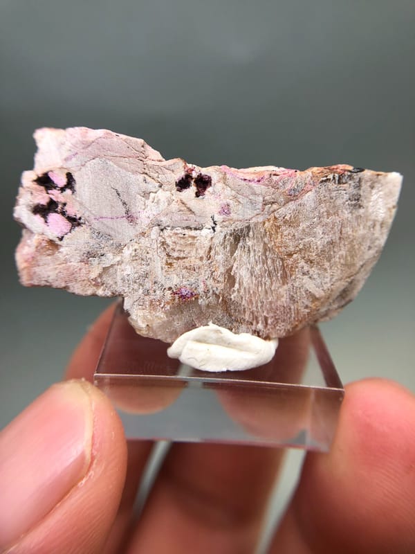 Cobaltoan calcite from DR Congo, individual mineral specimen view 7