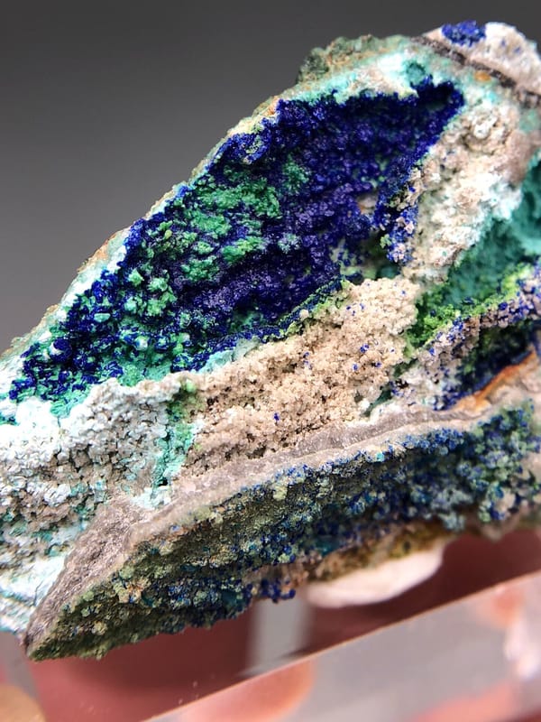Azurite from Yunnan, China, individual mineral specimen view 2