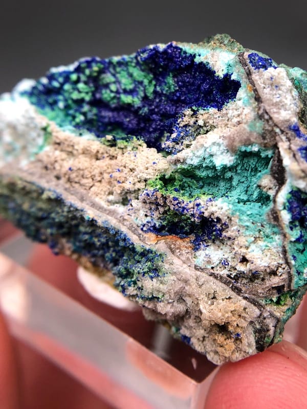 Azurite from Yunnan, China, individual mineral specimen view 3