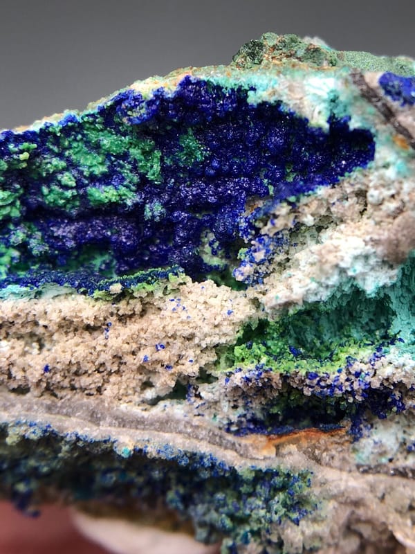 Azurite from Yunnan, China, individual mineral specimen view 4