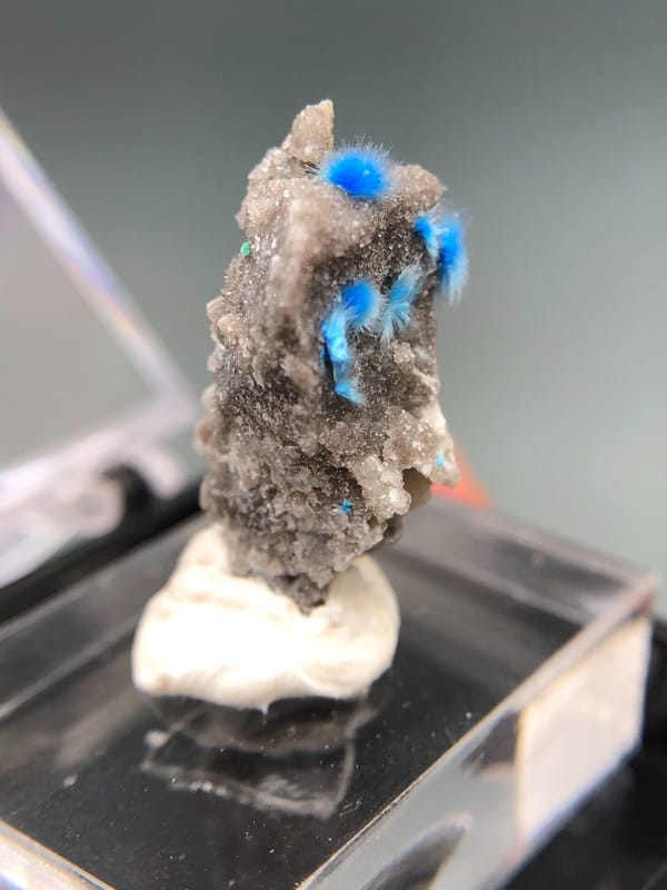 Cyanotrichite (source-recorded) from Guizhou, China, individual mineral specimen view 3