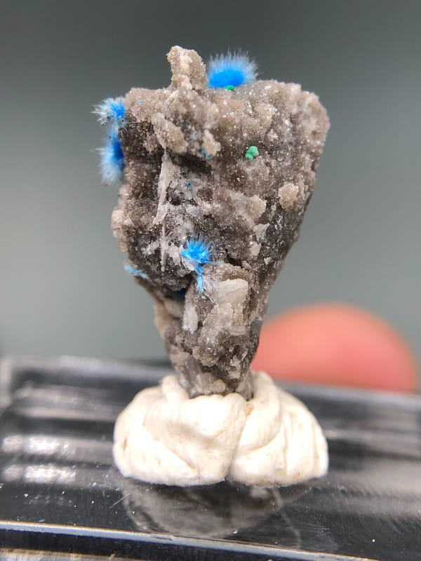 Cyanotrichite (source-recorded) from Guizhou, China, individual mineral specimen view 6