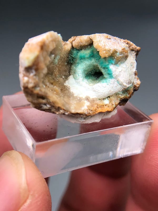 Unverified copper zinc mineral from Yunnan, China, individual mineral specimen view 2