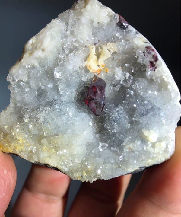 Cinnabar from Guizhou, China, individual mineral specimen view 1