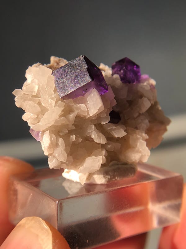 Fluorite from Xinjiang, China, individual mineral specimen view 3