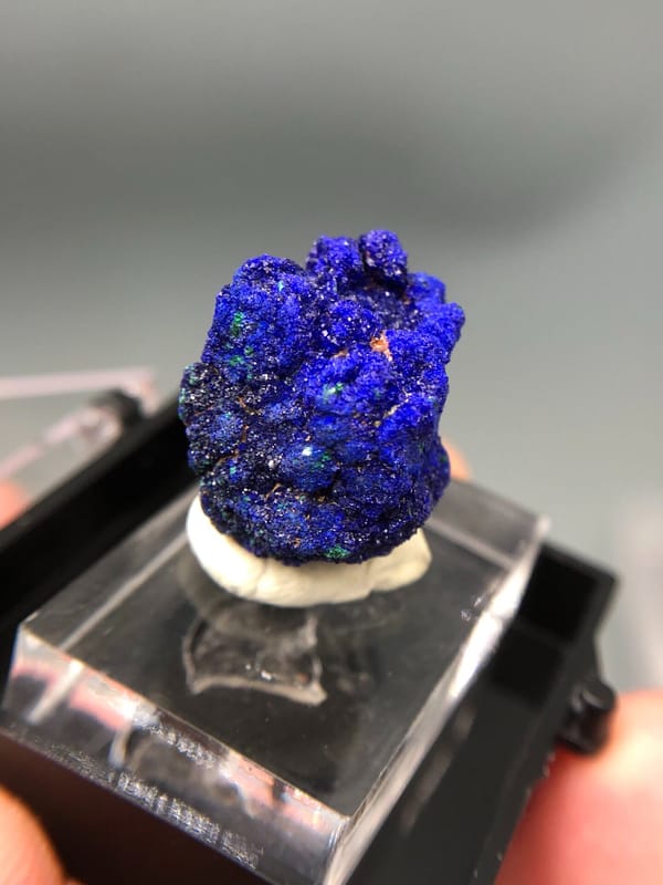 Azurite from Anhui, China, individual mineral specimen view 3