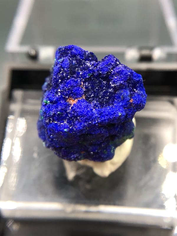 Azurite from Anhui, China, individual mineral specimen view 4