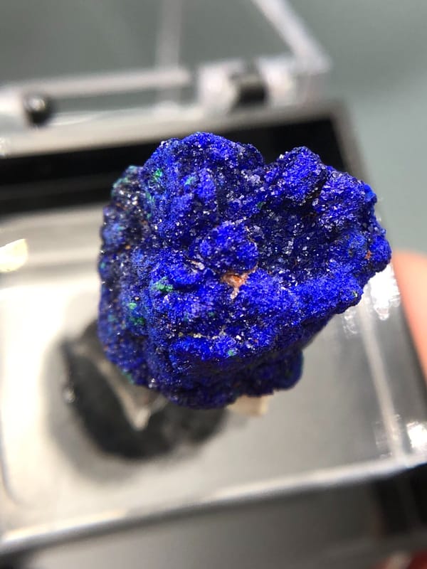 Azurite from Anhui, China, individual mineral specimen view 5