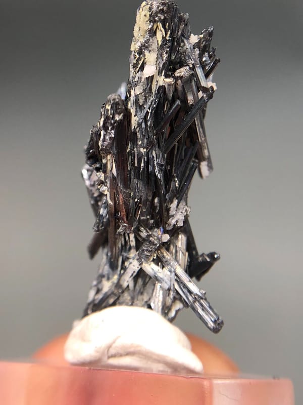 Stibnite from Hunan, China, individual mineral specimen view 9