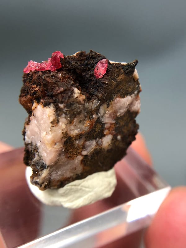Roselite from Morocco, individual mineral specimen view 4