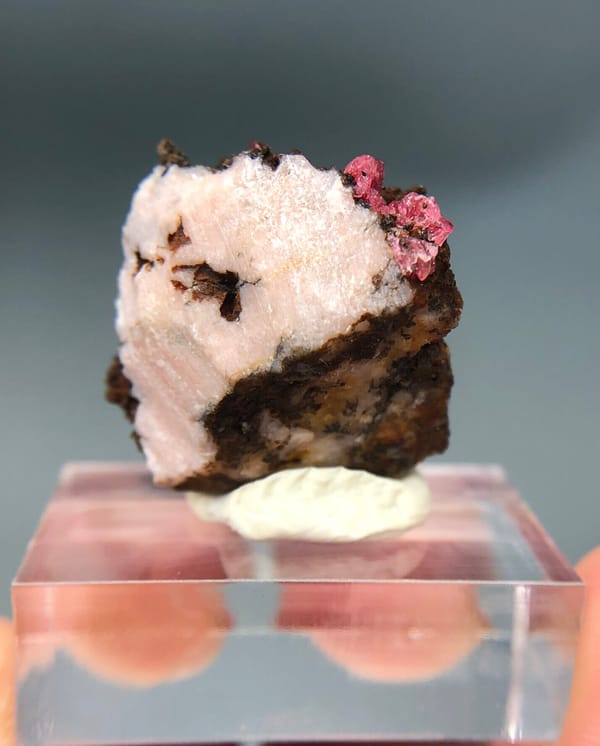 Roselite from Morocco, individual mineral specimen view 6
