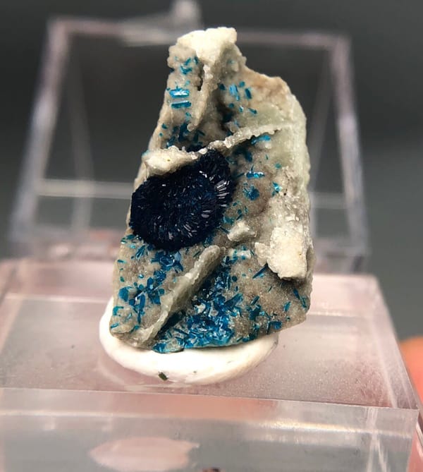 Veszelyite from Yunnan, China, individual mineral specimen view 1