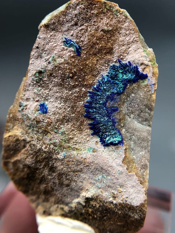 Azurite from Guizhou, China, individual mineral specimen view 2