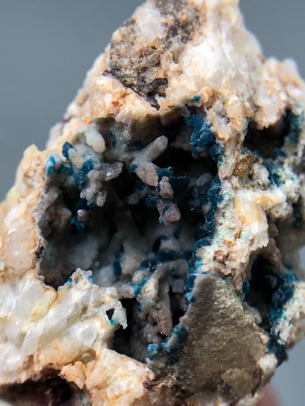 Veszelyite from Yunnan, China, individual mineral specimen view 4