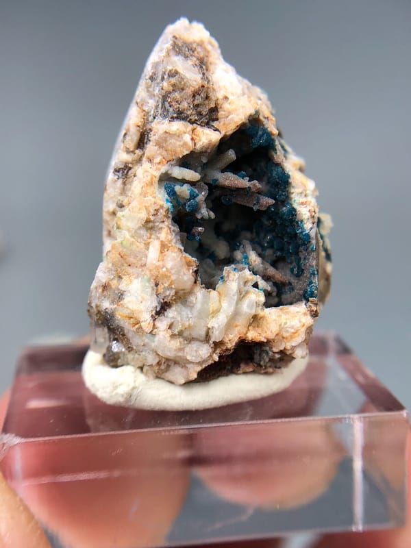 Veszelyite from Yunnan, China, individual mineral specimen view 6