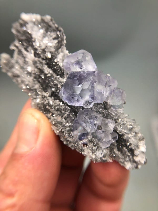Fluorite from Fujian, China, individual mineral specimen view 2