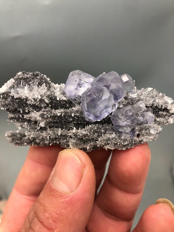 Fluorite from Fujian, China, individual mineral specimen view 3