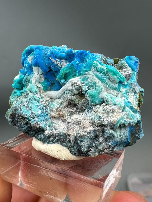 Cyanotrichite from Guizhou, China, individual mineral specimen view 3