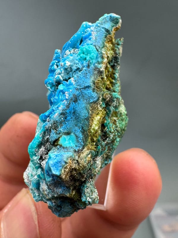 Cyanotrichite from Guizhou, China, individual mineral specimen view 5