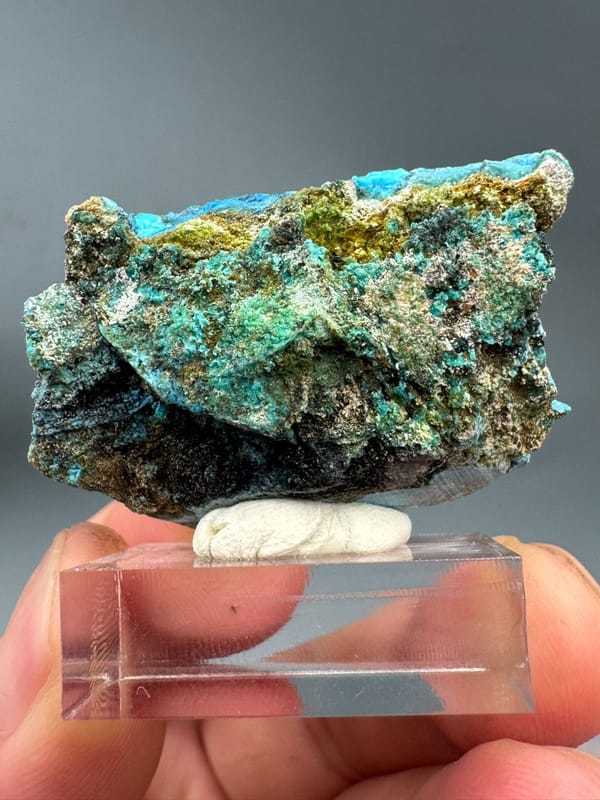 Cyanotrichite from Guizhou, China, individual mineral specimen view 6