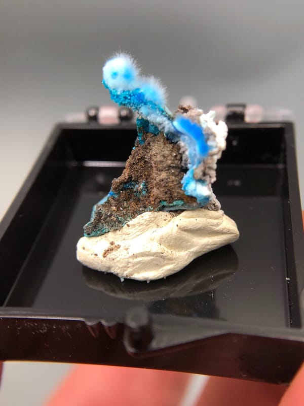 Cyanotrichite from Guizhou, China, individual mineral specimen view 1