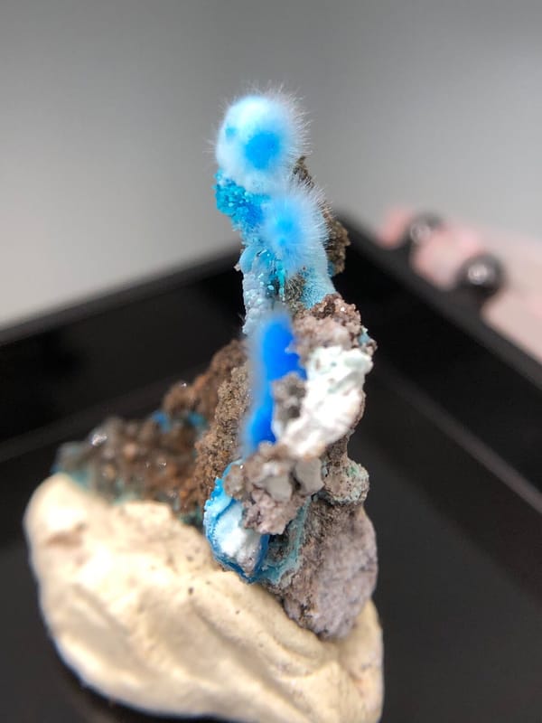 Cyanotrichite from Guizhou, China, individual mineral specimen view 4