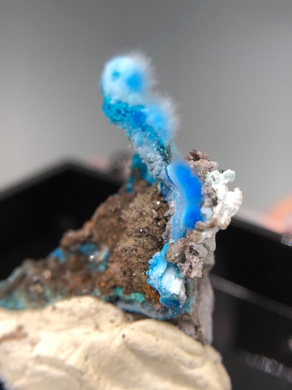 Cyanotrichite from Guizhou, China, individual mineral specimen view 5