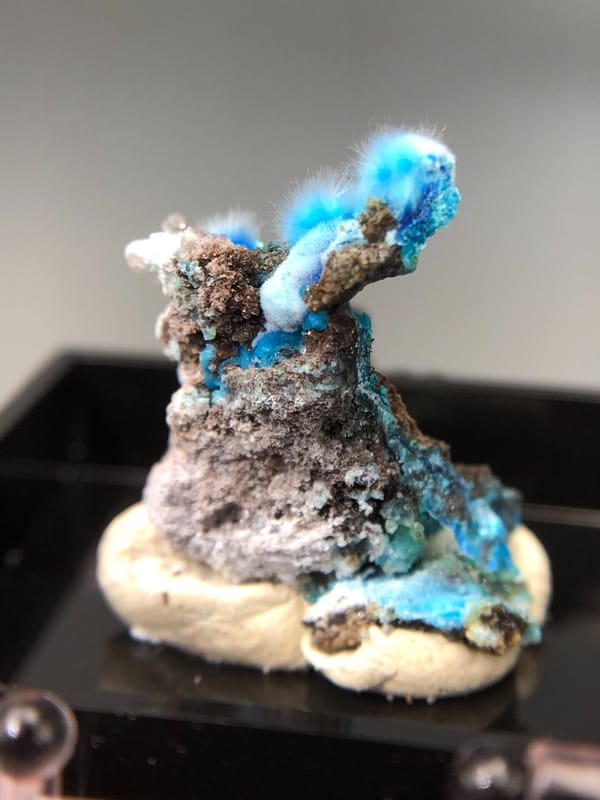 Cyanotrichite from Guizhou, China, individual mineral specimen view 7