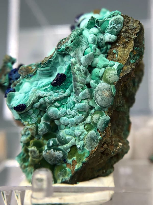 Azurite from Anhui, China, individual mineral specimen view 2