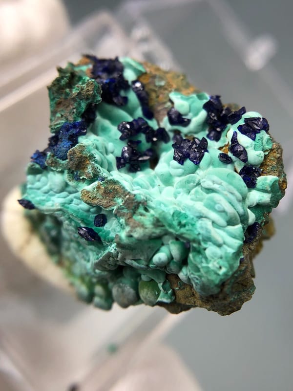 Azurite from Anhui, China, individual mineral specimen view 4