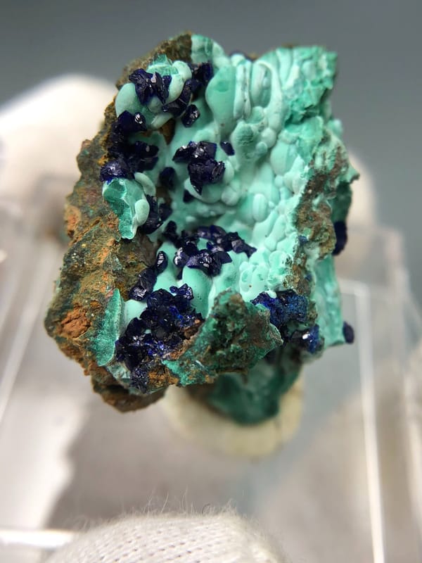 Azurite from Anhui, China, individual mineral specimen view 5