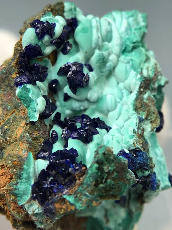Azurite from Anhui, China, individual mineral specimen view 6