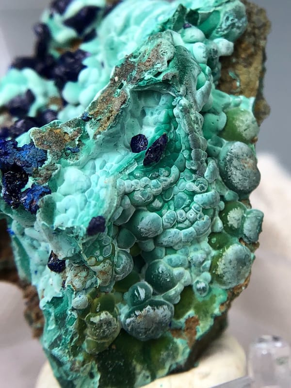 Azurite from Anhui, China, individual mineral specimen view 7
