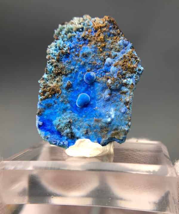 Cyanotrichite from Guizhou, China, individual mineral specimen view 1